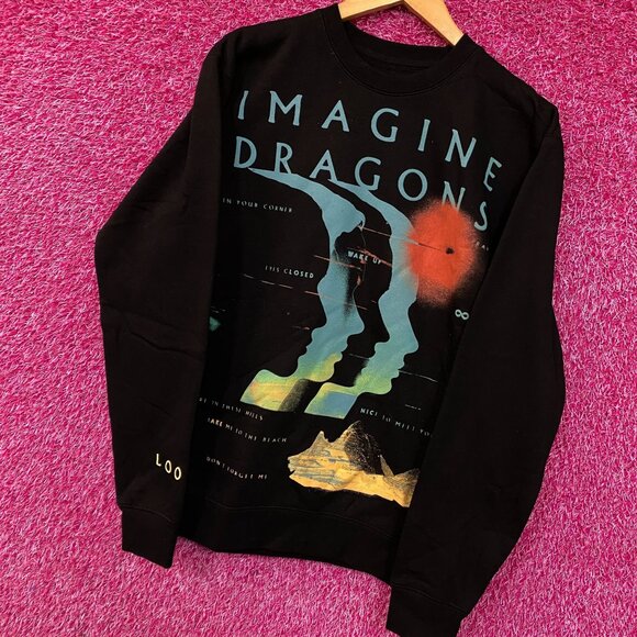Imagine Dragons Loom World Tour 2024 Crewneck Sweatshirt Small - Picture 3 of 5